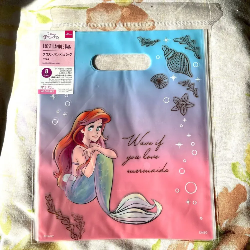 The Little Mermaid Ariel Disney Birthday Party Favor Gift Bags x 8 Brand New